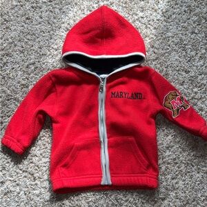 University of Maryland terps zip up hoodie 6-9m